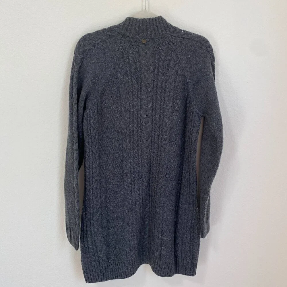 Soft Surroundings Gray Longline Popover Cable Knit Tunic Sweater - Picture 8 of 8